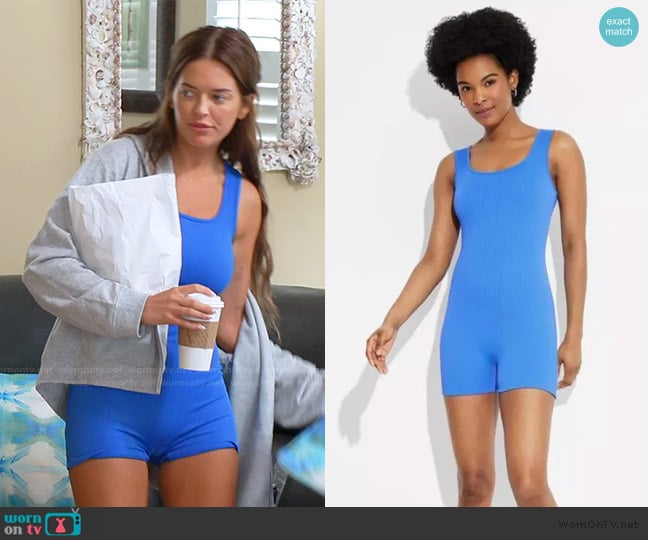 Wild Fable Seamless Fabric Reversible Romper worn by Salley Carson on Southern Charm