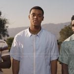 Will’s blue striped shirt on Bel-Air