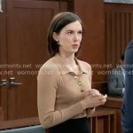 Willow's camel and black dress on General Hospital