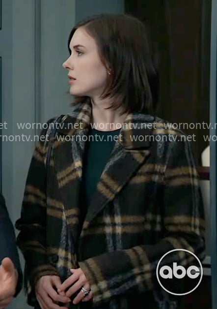 Willow's plaid coat on General Hospital