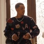 Will’s black printed sweater on Bel-Air