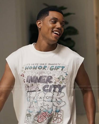 Will's graphic print sweatshirt on Bel-Air