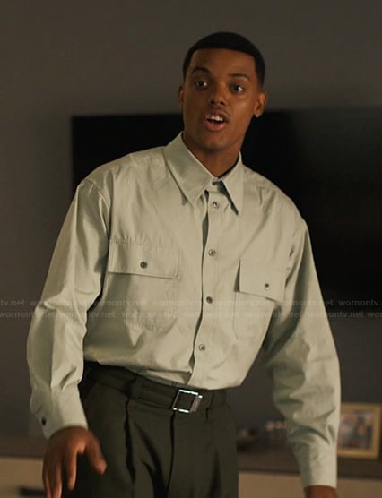 Will's green button front shirt on Bel-Air