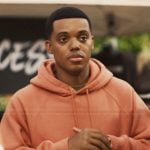 Will’s orange hoodie and printed shorts on Bel-Air