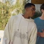 Will’s white printed hoodie on Bel-Air