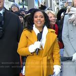 Sheinelle’s yellow belted trench coat on Today