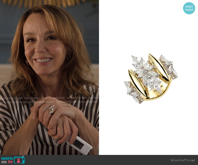 Yeprem Golden Strada Stackable Ring worn by Sylvie (Philippine Leroy-Beaulieu) on Emily in Paris