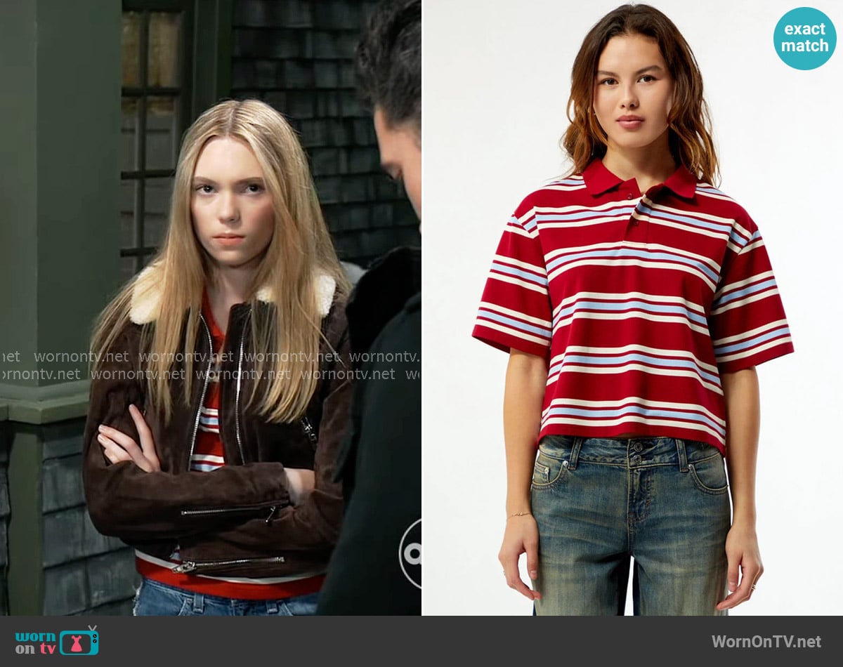 Charlotte’s red striped top on General Hospital Charlotte’s red striped top on General Hospital