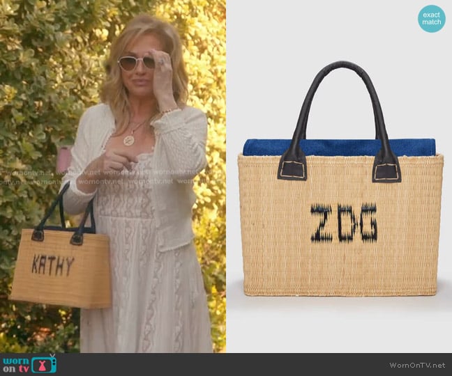 Z.d.G by Zo de Givenchy The ZdG Personalised Bag with Denim Pochette worn by Kathy Hilton on The Real Housewives of Beverly Hills