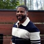 Zac’s striped polo shirt on Tyler Perrys Sistas