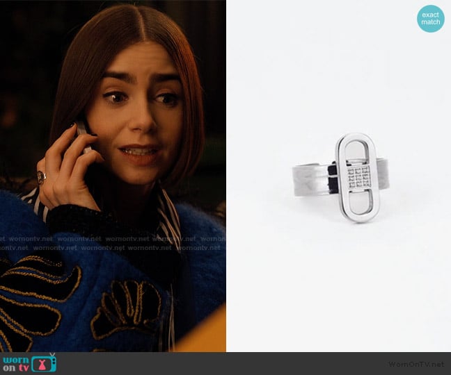 Zag Bijoux Delia Ring worn by Emily Cooper (Lily Collins) on Emily in Paris