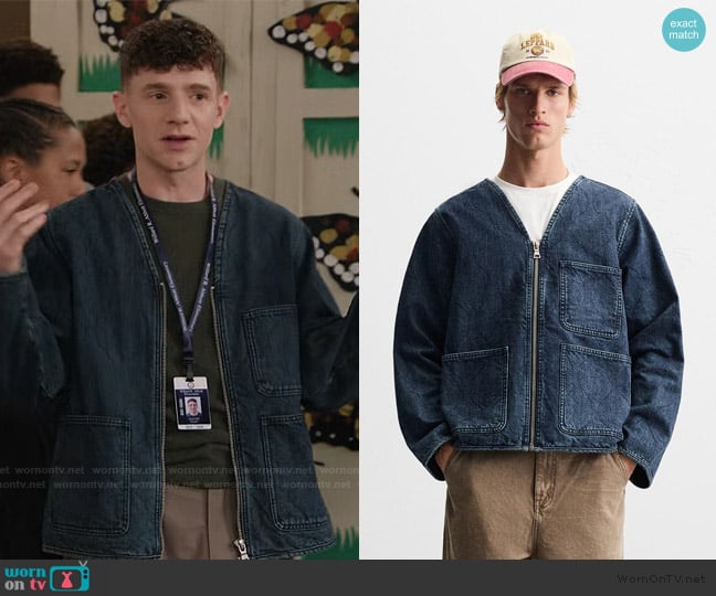 Zara Denim Jacket worn by Jacob Hill (Chris Perfetti) on Abbott Elementary