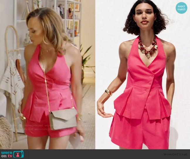 Zara Halter Neck Top worn by Ashley Darby on The Real Housewives of Potomac