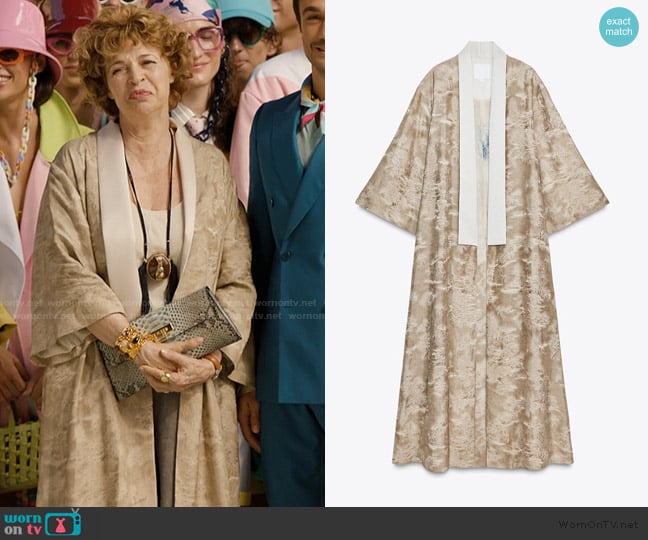 Zara Printed Coat worn by Antonia Muratori (Anna Galiena) on Emily in Paris