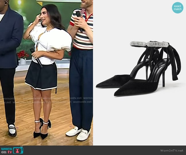 Zara Sparkley Slingback Pumps worn by Kirstin Maldonado on Today