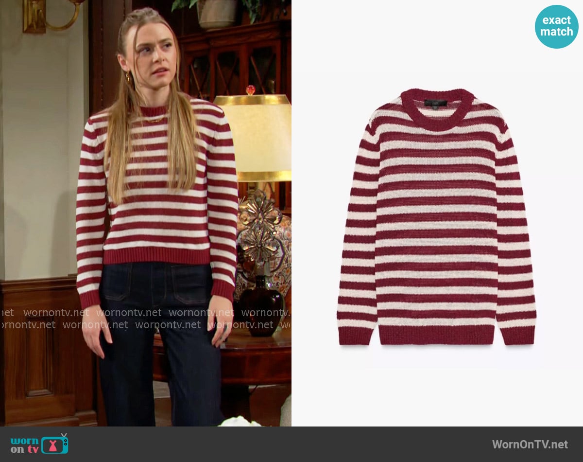 Zara Striped Sweater worn by Claire Grace (Hayley Erin) on The Young and the Restless