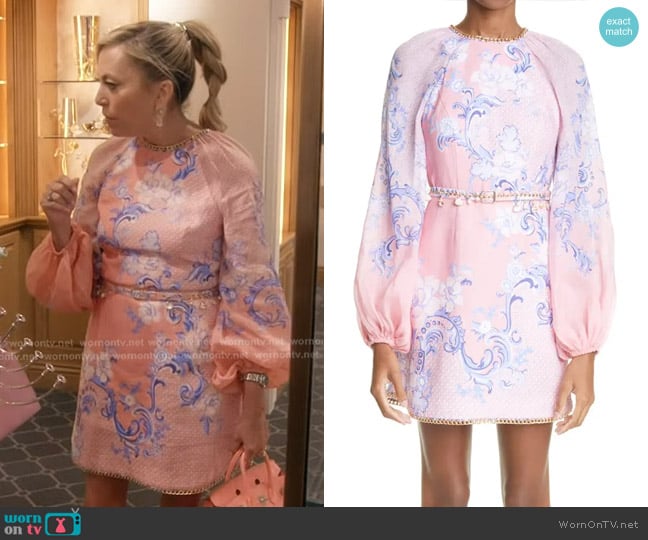Zimmermann Postcard Tie Back Minidress worn by Sutton Stracke on The Real Housewives of Beverly Hills