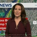 Heather’s burgundy cable knit dress on Good Morning America