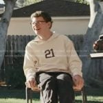 Christopher’s white 21 print hoodie on 9-1-1