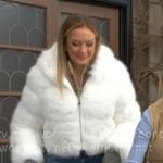Abby’s white fur jacket on The Young and the Restless