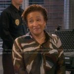 Lucretia’s abstract print blouse on The Upshaws