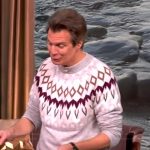 Adam Glassman’s gray fairisle sweater on The View