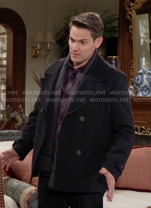 Adam's short coat on The Young and the Restless