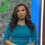 Adelle’s teal sheath dress on Today