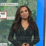 Adelle’s green floral v-neck knit dress on Today