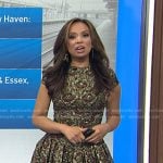 Adelle’s metallic jacquard mini dress on Today