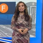 Adelle’s plaid floral mesh dress on Today