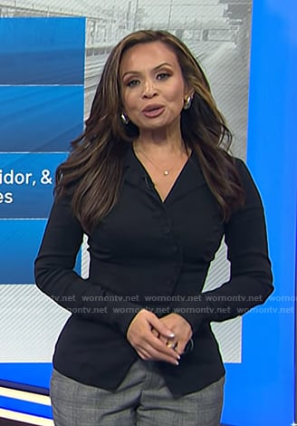 Adelle's black asymmetric shirt on Today