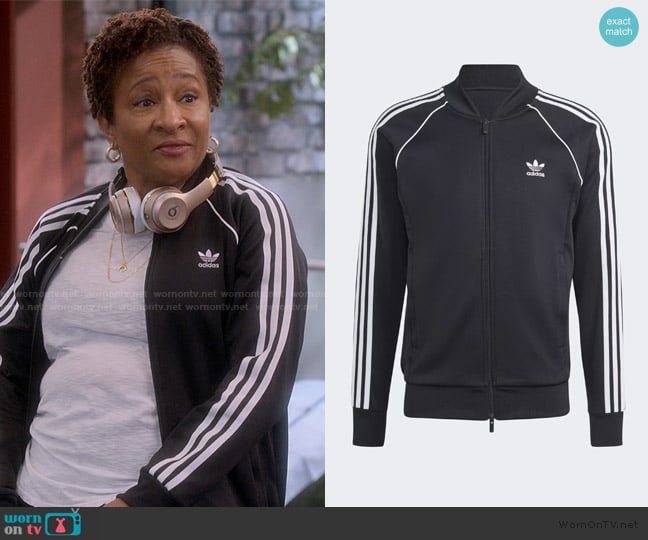Adidas Adicolor Superstar Track Jacket worn by Regina Upshaw (Kim Fields) on The Upshaws