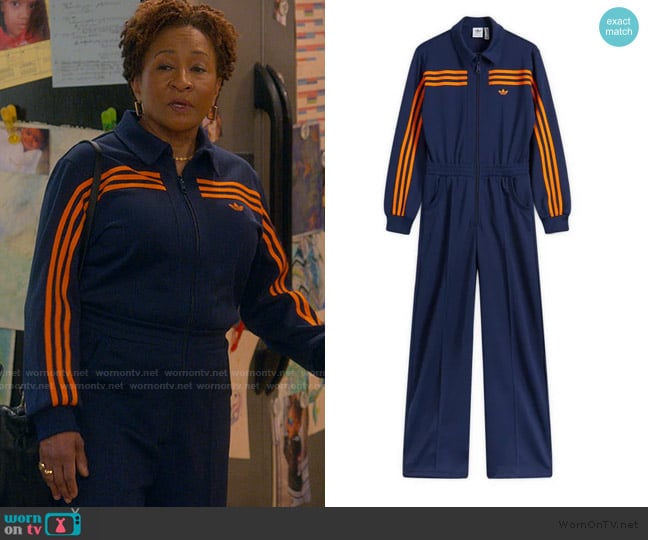 Adidas Jumpsuit worn by Lucretia Turner (Wanda Sykes) on The Upshaws