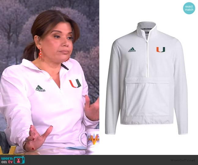 Adidas Miami Hurricanes Coaches Top worn by Ana Navarro on The View