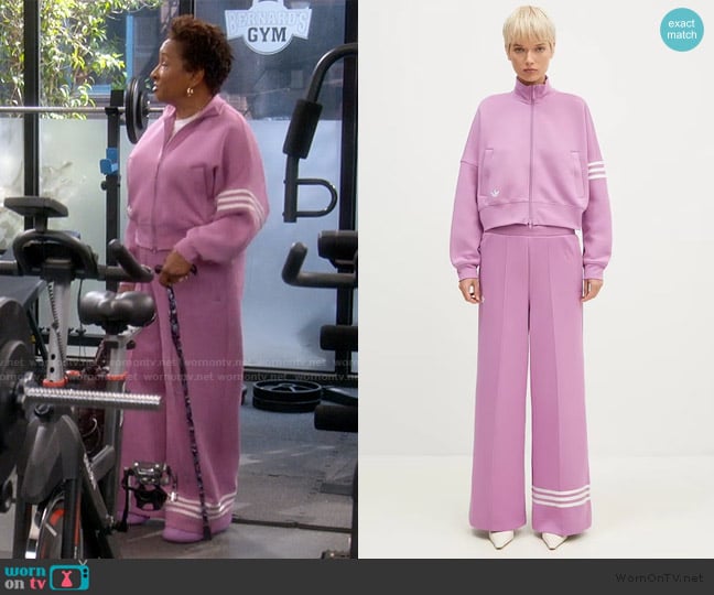 Adidas Neuclassics Tracktop worn by Lucretia Turner (Wanda Sykes) on The Upshaws