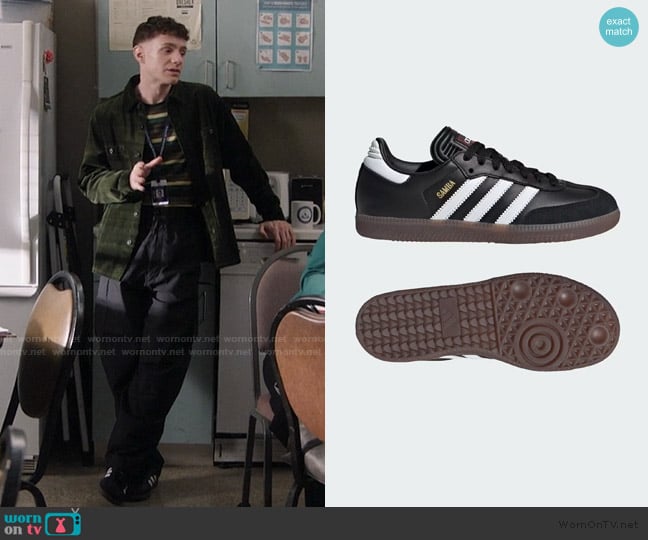 Adidas Samba Indoor Soccer Shoes worn by Jacob Hill (Chris Perfetti) on Abbott Elementary