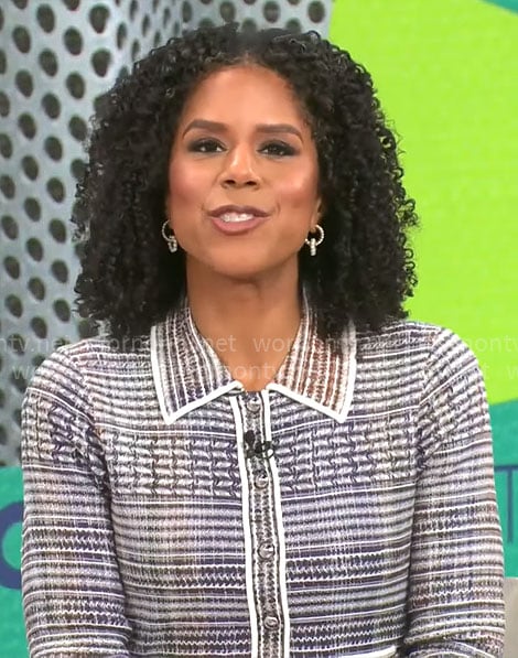Adriana Diaz’s knit shirtdress on CBS Mornings