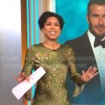 Adriana Diaz’s green floral maxi dress on CBS Mornings