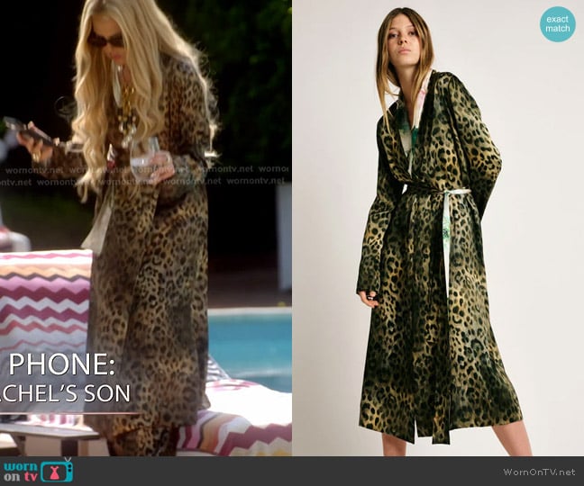 Adriana Iglesias Niara Top in Leopard Silk Satin Strech worn by Rachel Zoe on The Real Housewives of Beverly Hills