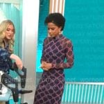 Adriana Diaz’s lattice print mesh dress on CBS Mornings
