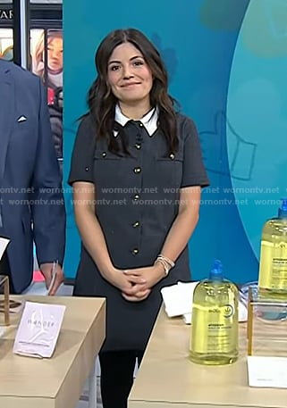 Adrianna’s grey collared mini dress on Today