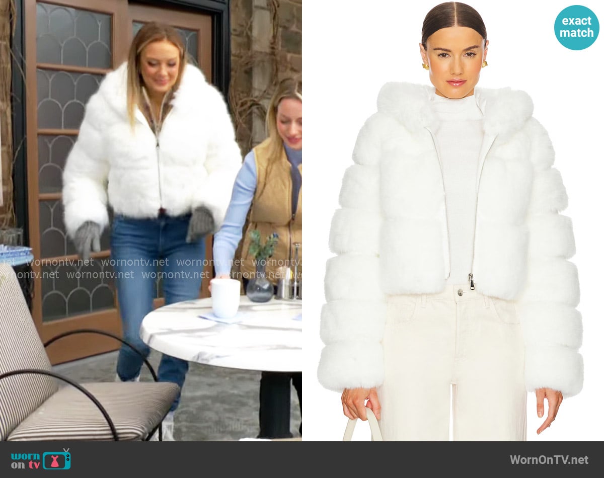 Adrienne Landau The Lina Faux Fur Jacket worn by Abby Newman (Melissa Ordway) on The Young and the Restless