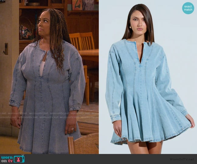 Akira All About the Mini Dress worn by Regina Upshaw (Kim Fields) on The Upshaws