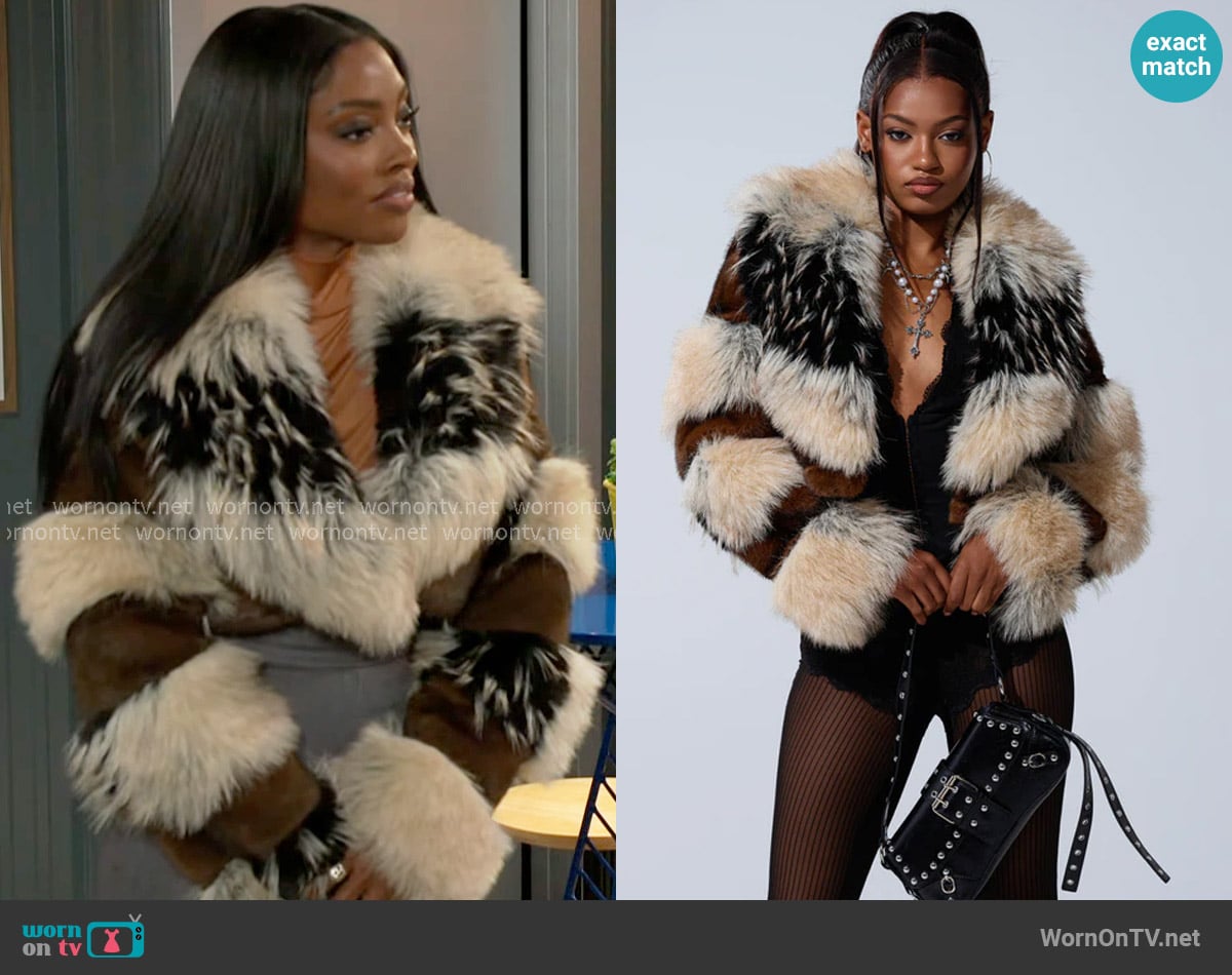 Lynette’s fur jacket on Beyond the Gates