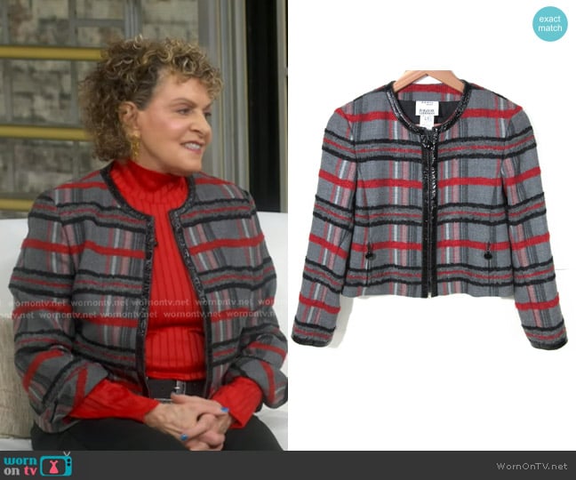 Akris Punto Alpaca Wool Tweed Jacket worn by Roberta Michnick Golinkoff on Good Morning America