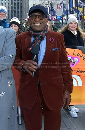 Al Roker’s brown corduroy blazer and pant suit on Today