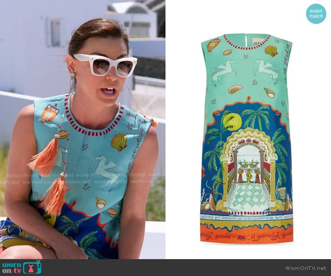 Bronwyn’s blue print shift dress on RHOSLC Bronwyn’s blue print shift dress on RHOSLC