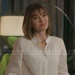 Alex's white ruffle collar blouse on 9-1-1