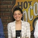 Alicia Crowder’s white plaid blazer on Good Morning America